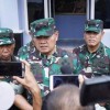 Panglima Komando Gabungan Wilayah Pertahanan I (Pangkogabwilhan I) Laksamana Madya (Laksdya) TNI Yudo Margono, S.E., M.M saat membeerikan keterangan pers dfi hadapan awak media.